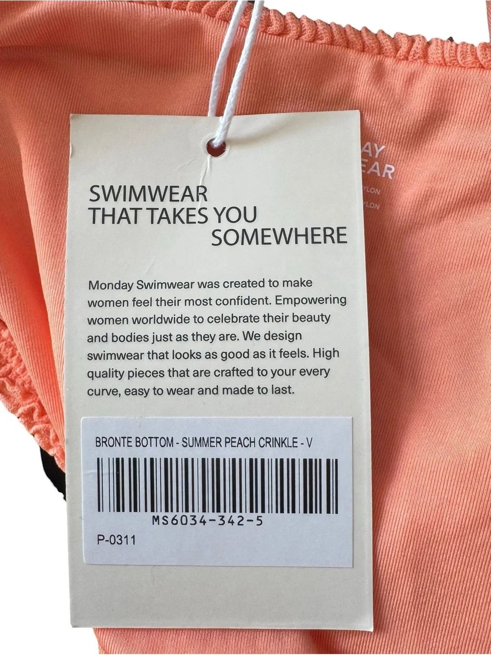 Monday Swimwear - NWT St. Martinique Bronte Bikini Set Summer Peach Sz L